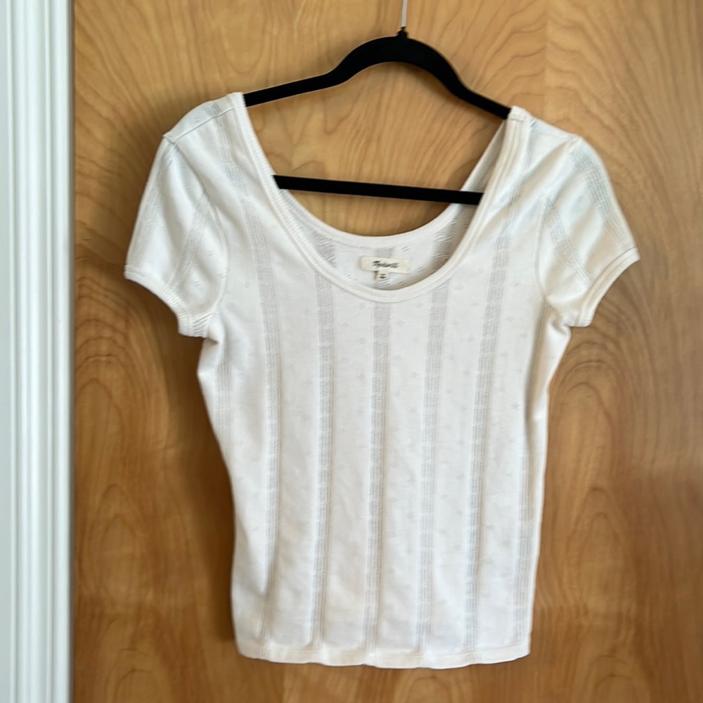 Madewell pointelle shirt top - size XS